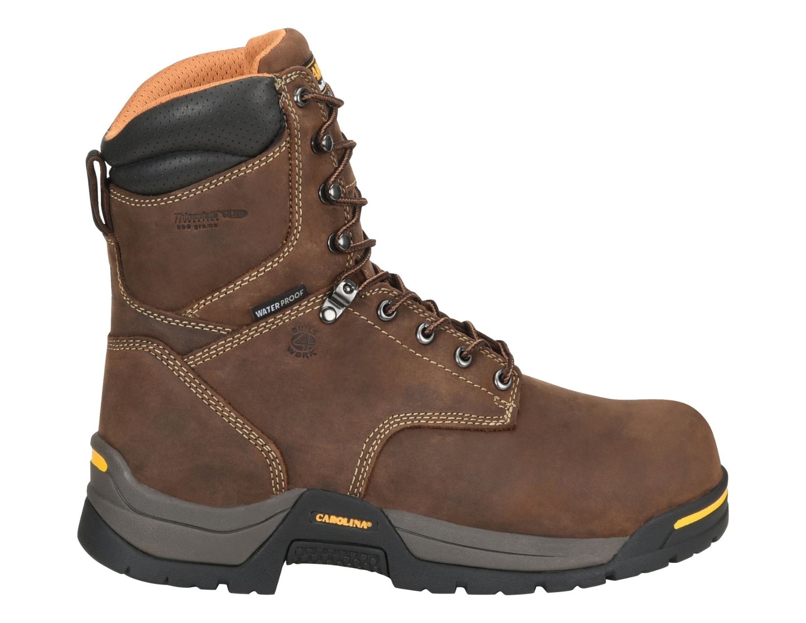 Carolina Bruno Hi Men's 8” Waterproof 600G Insulated Broad Toe Work Boot.